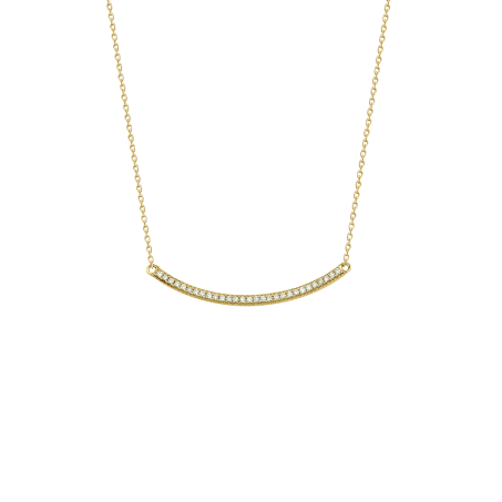 Minimalistický jemný náhrdelník zdobený jemnými brilianty