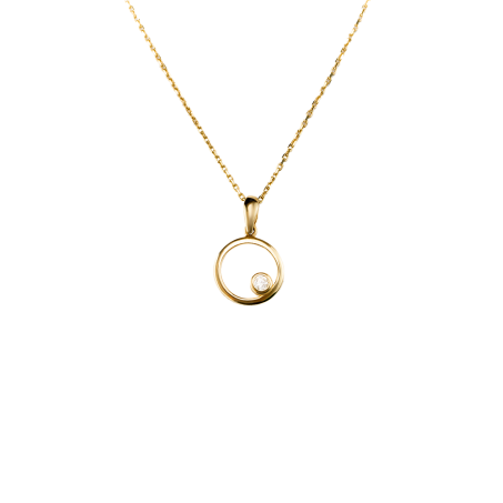 Zlatý přívěsek minimalistické kolečko