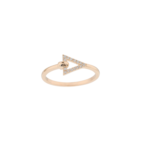 Minimalistický prsten triangl s brilianty
