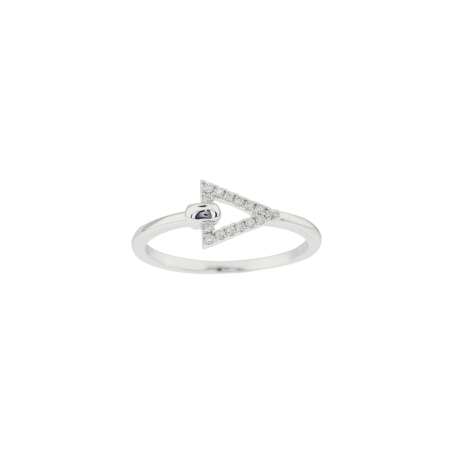 Minimalistický prsten triangl s brilianty