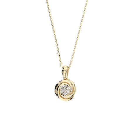 Elegantní náhrdelník zdobený vsazenými brilianty