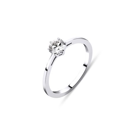 Luxusní zásnubní prsten s kulatým diamantem 0,51ct