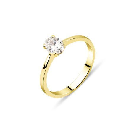 Luxusní zásnubní prsten s oválným diamantem 0,50ct