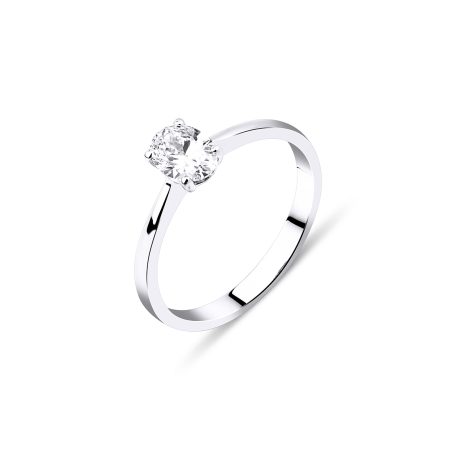 Luxusní zásnubní prsten s oválným diamantem 0,50ct